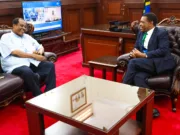 DKT. MWIGULU AKUTANA NA KATIBU MKUU WA TEC